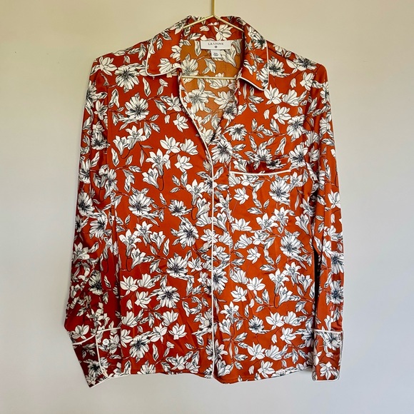 La Ligne x Target - Floral Wide Leg 2 piece Button Front Blouse & Trousers - Picture 8 of 12